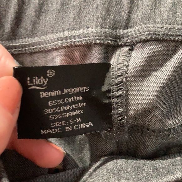 Dark grey denim jeggings - Picture 3 of 3